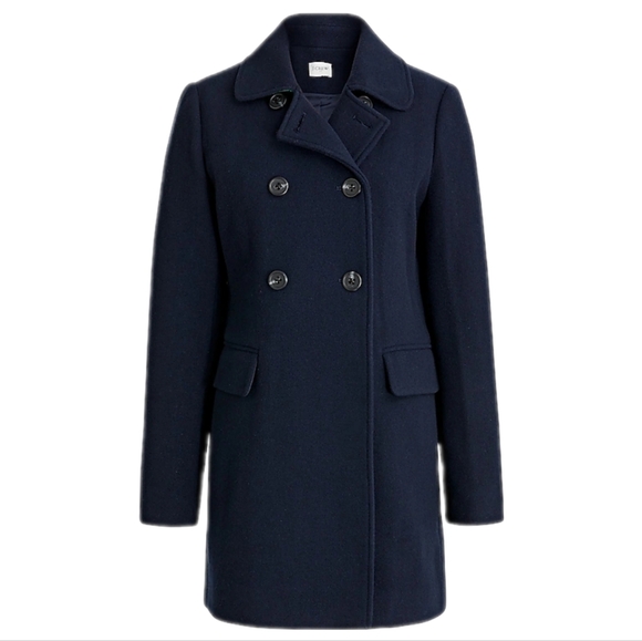 J. Crew Factory Midnight Pea Coat - Picture 1 of 9